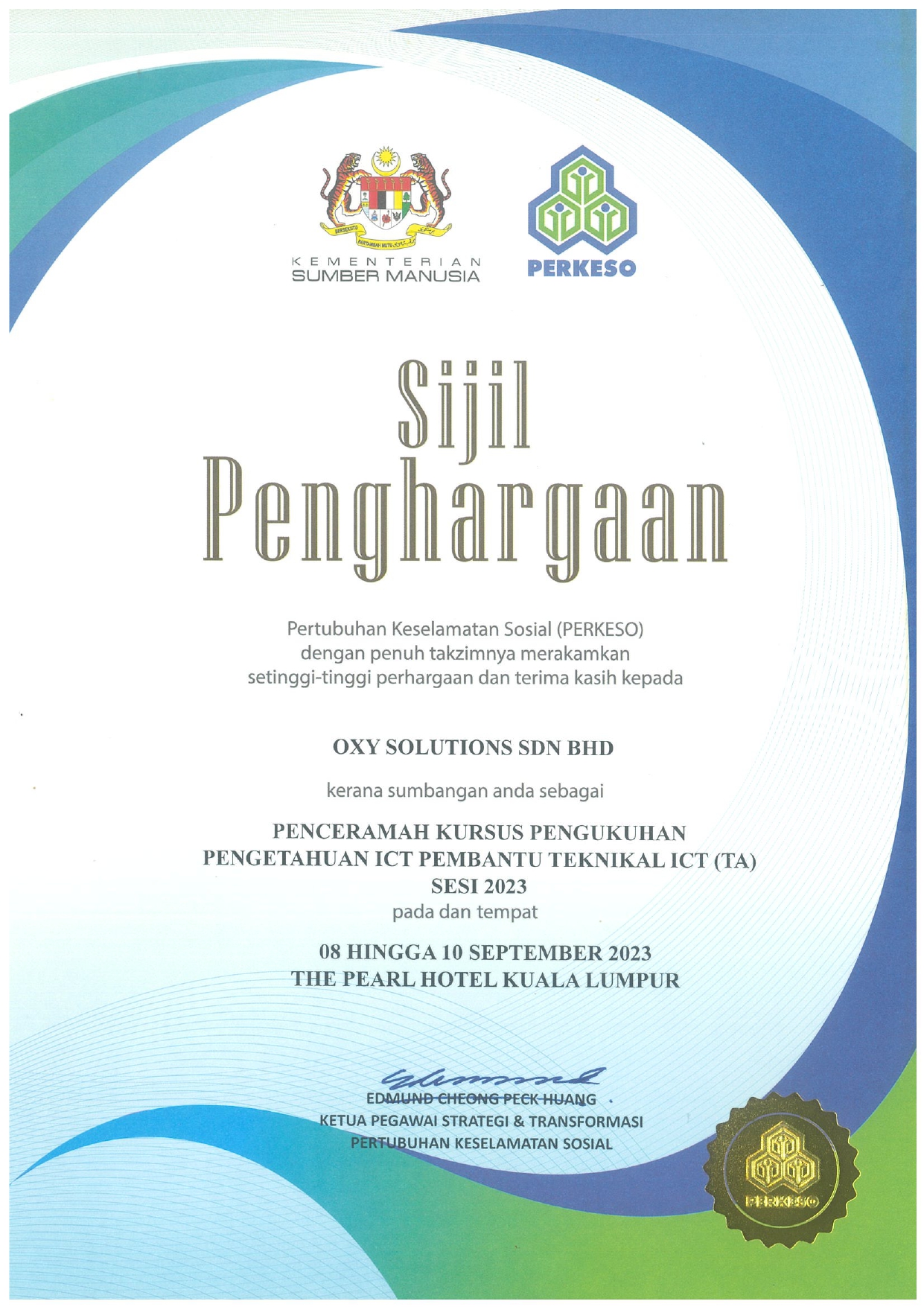 ICT (TA) Perkeso